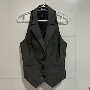 Reitmans Charcoal Grey Waistcoat Vest